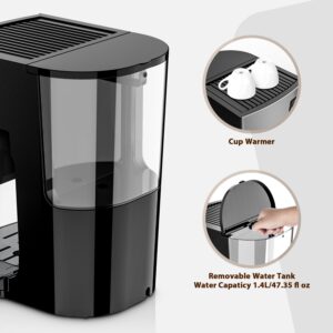 Jassy automatic coffee Machine, 19 Bar espresso coffee machine, with Automatic Milk Frother coffee makers Cappuccino 110V/240V