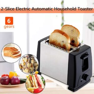 750W 220V 2 Slices Stainless steel Toaster Oven Baking Automatic Fast heating Bread Toaster Household Breakfast Maker