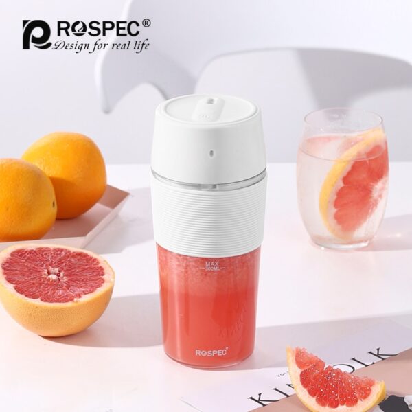 ROSPEC Wireless Electric Blender Portable 7.4V USB Rechargeable Juice Cup Fruit Mixer Cup Smoothie Maker BPA Free Food Processor