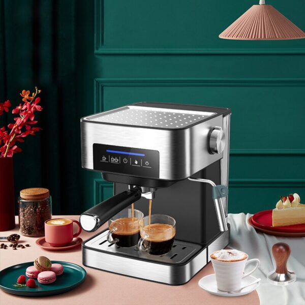 HiBREW espresso coffee machine inox semi automatic expresso maker,cafe powder espresso maker, cappuccino