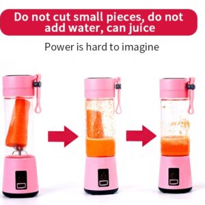380Ml Mini Usb Rechargeable Portable Electric Fruit Juicer Smoothie Maker Blender Machine Sports Bottle 4 Sharp Blades Dropping