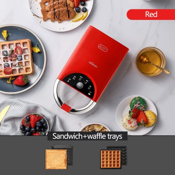 220V Electric Sandwich Maker Waffle Maker Toaster Baking Multifunction Breakfast Machine takoyaki Sandwichera 650W