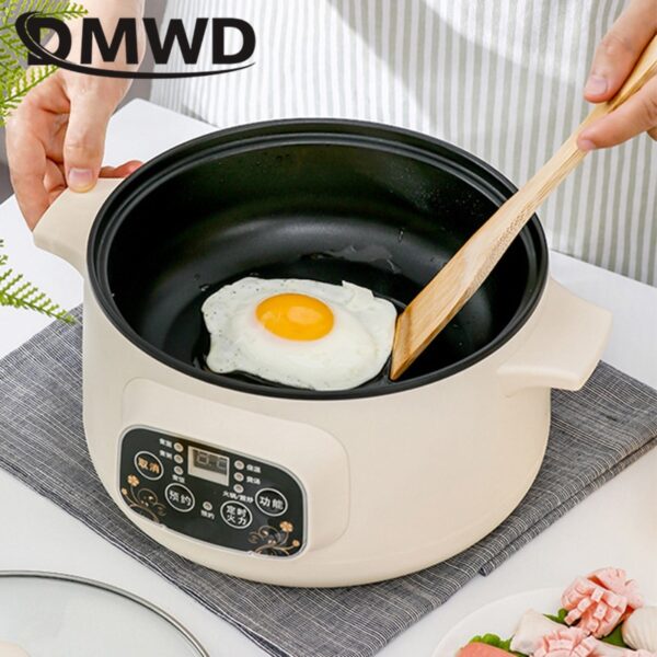 DMWD 110V 220V Non-stick rice cooker Multifunctional hot pot with steamer insulation fast heating electric multiccoker 2 layersM