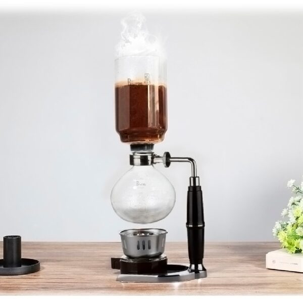 3Cups Siphon Coffee Maker Tea Siphon Pot Vacuum Maker Hand Coffee Machine Heat-resistant Glass Type Siphon Coffee Machine Filter
