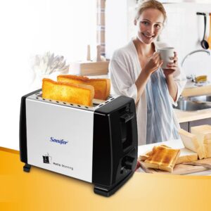 2 Slices Stainless steel toaster Automatic Fast heating bread toaster Household Breakfast maker Sonifer