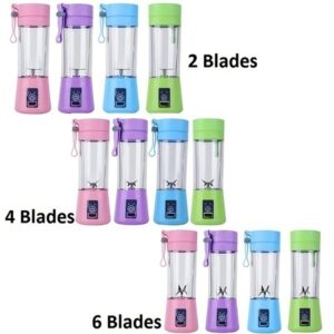 2/4/6 Blades Mini USB Portable Squeeze Fruit Juicer Home Travel Electric Smoothie Juice Maker Blender Machine Portable Water Cup