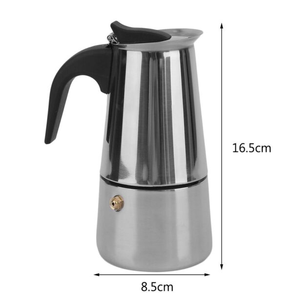 Portable Mocha Coffee Maker Stainless Steel Coffee Percolator Home Office Mocha Pot Durable Express Espresso Maker