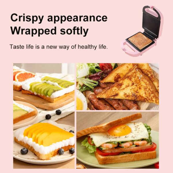 Sandwich Maker Breakfast Toaster Machine Home Light Food Waffle Maker Multi-Function Heating Toast Pressure Toaster