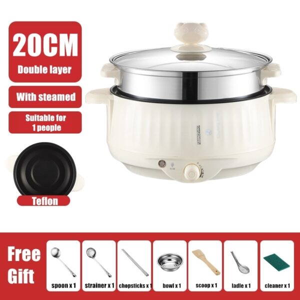 NEW Multi-Function Electric Cooker Non-stick Multicooker Electric Cooker For Travel School Home Free Gift 400W-1000W 1.7L-3.7L