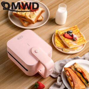 DMWD Sandwich Maker Breakfast Machine Toaster Machine Home Light Food Waffle Maker Multi-Function Heating Toast Pressure Toaster