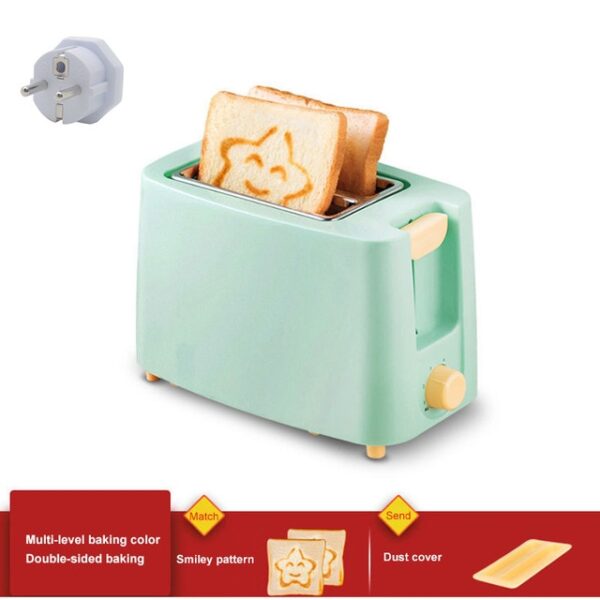 Stainless Steel Electric Toaster Household Automatic Bread Baking Maker Breakfast Machine Toast Sandwich Grill Oven 2 Slice