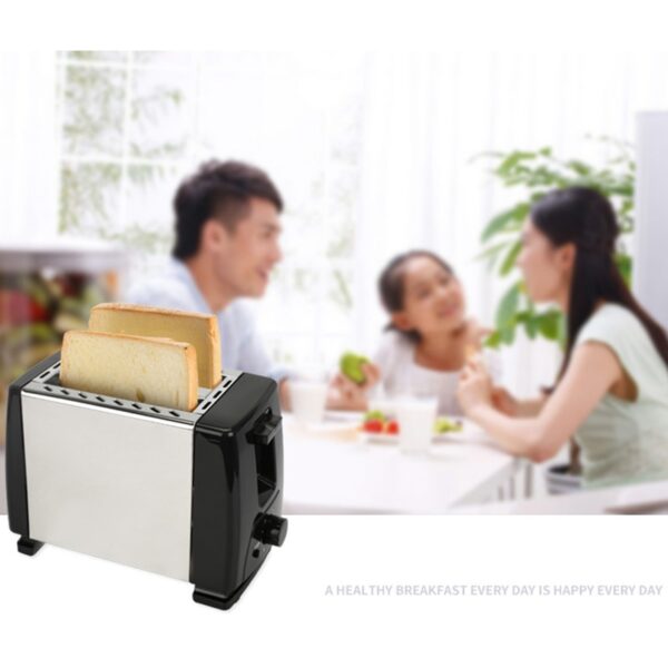 Automatic Toaster, Toaster With 2X Wide Slits For Up To 4X, 6X Silk Steps With Hot Roll For Croissants, Bagels, Euro